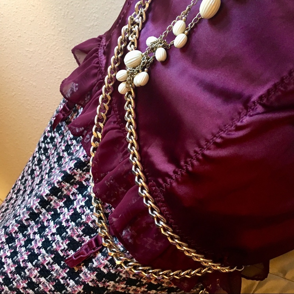 💍 Vintage Uniform John Paul Richard Checker Skirt